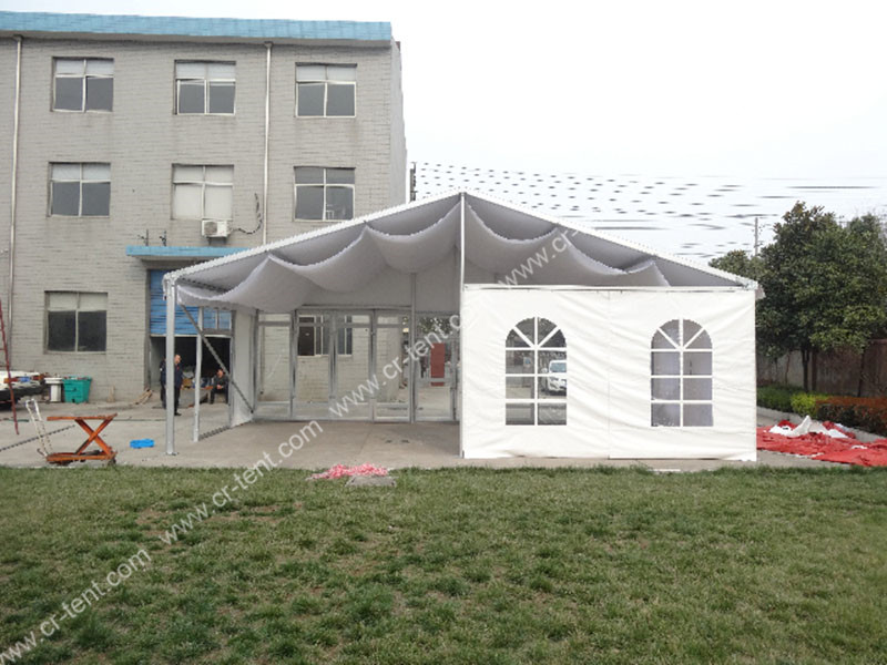 10m跨度玻璃墻帶布幔